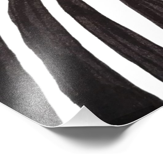 Black and white zebra stripes foto afdruk (Hoek)