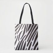 Black and white zebra stripes tote bag (Voorkant)