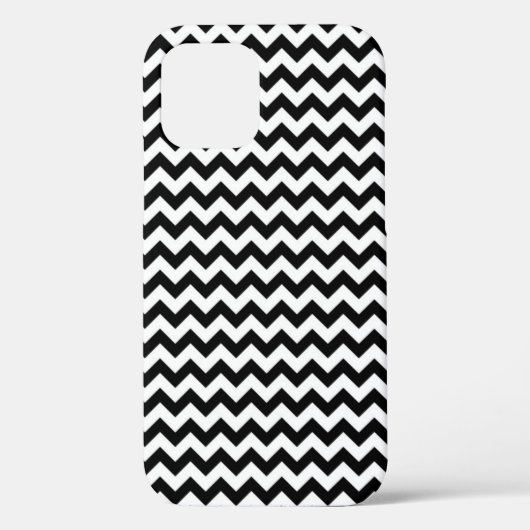 Black and White Zig Zag Chevron Case-Mate iPhone Case (Achterkant)