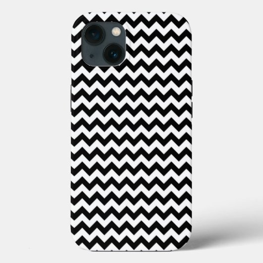 Black and White Zig Zag Chevron Case-Mate iPhone Case (Achterkant)