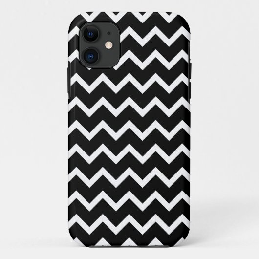 Black and White Zig Zag Pattern. Case-Mate iPhone Case (Achterkant)