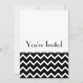 Black and White Zig Zag Pattern. Deel Plain. Kaart (Voorkant)