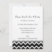 Black and White Zig Zag Pattern. Deel Plain. Kaart (Achterkant)
