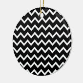 Black and White Zig Zag Pattern. Keramisch Ornament (Links)