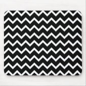 Black and White Zig Zag Pattern. Muismat (Voorkant)