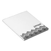 Black and White Zig Zag Pattern Notitieblok (Schuin)