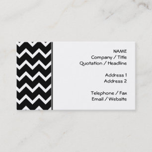 Black and White Zig Zag Pattern. Visitekaartje