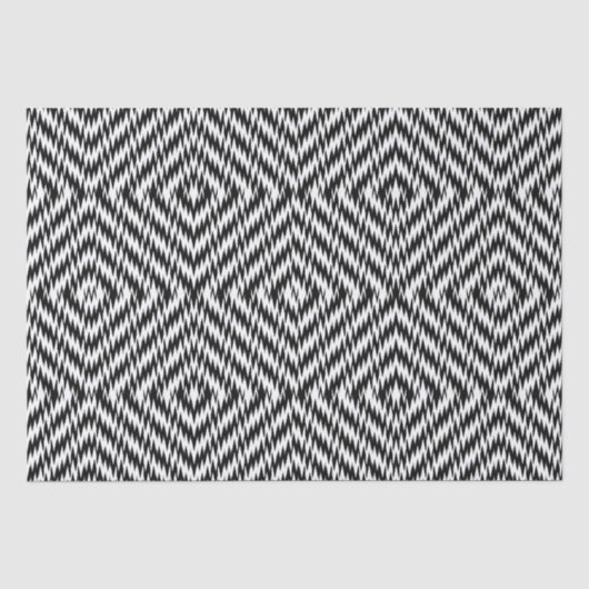 Black and White Zig Zag Tissuepapier (Voorkant)