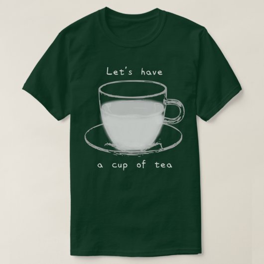 Black and WhiteTea Time T-shirt (Design voorkant)