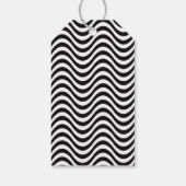 Black and Withe Modern 21st Birthday Party Cadeaulabel (Achterkant)