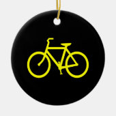 Black and Yellow Bike Route Graphic Keramisch Ornament (Voorkant)
