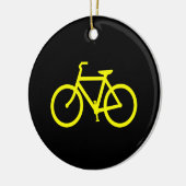 Black and Yellow Bike Route Graphic Keramisch Ornament (Links)