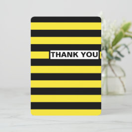 Black and Yellow Horizontal Stripes Notitiekaartje