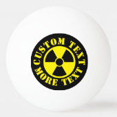 Black and yellow nuke warning symbol pingpongbal (Voorkant)