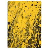 Black and Yellow Paint Splashes Klembord (Achterkant)