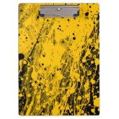 Black and Yellow Paint Splashes Klembord (Voorkant)