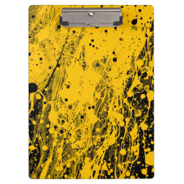 Black and Yellow Paint Splashes Klembord