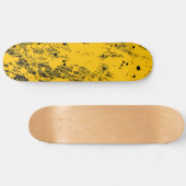 Black and Yellow Paint Splashes Persoonlijk Skateboard (Horizontaal)