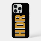Black and yellow Shadow Monogram with Name Initial iPhone Hoesje (Achterkant)