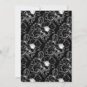 Black Anemone Modern Floral Baby shower Kaart (Achterkant)
