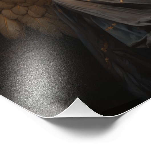 Black Angel Angele Dei in het Frans Foto Afdruk (Hoek)