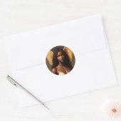 Black Angel Artwork - Etherische Angelcore estheti Ronde Sticker (Envelop)