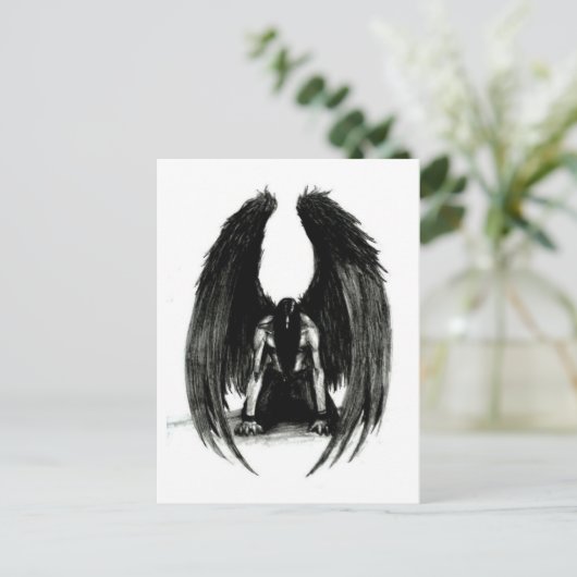 Black Angel briefkaart (Staand voorkant)