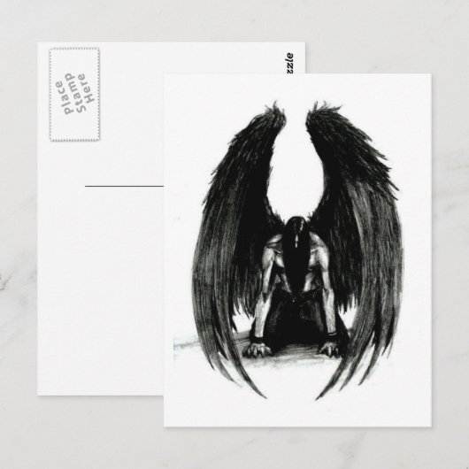 Black Angel briefkaart (Voorkant / Achterkant)