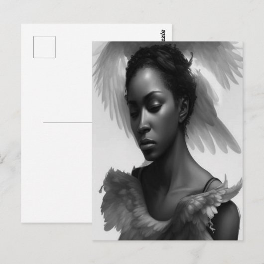 Black Angel Briefkaart (Voorkant / Achterkant)