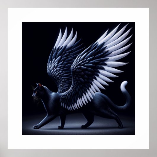 Black Angel Cat filmische opname Poster (Voorkant)
