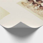 Black Angel Christmas Choir Wrapping Paper 1 Cadeaupapier (Hoek)