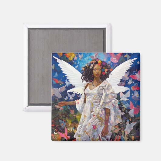 Black Angel Fantasy Art Magneet (Voorkant / Achterkant)