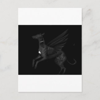 Black Angel Greyhound Briefkaart