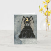 Black Angel Notecard Kaart (Gele Bloem)