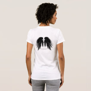 BLACK ANGEL WINGS Back Monogram T-Shirt