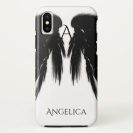 BLACK ANGEL WINGS Monogram Case-Mate iPhone 14 Hoesje