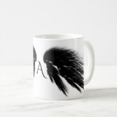 BLACK ANGEL WINGS Monogram Koffiemok (Voorkant rechts)