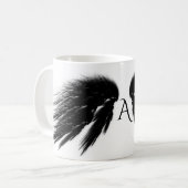BLACK ANGEL WINGS Monogram Koffiemok (Voorkant links)