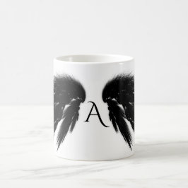 BLACK ANGEL WINGS Monogram Koffiemok