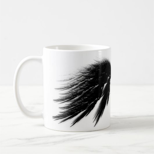 BLACK ANGEL WINGS Monogram Koffiemok (Links)