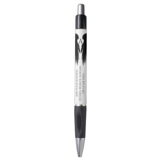 BLACK ANGEL WINGS Monogram Pen (Voorkant Verticaal)