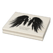 BLACK ANGEL WINGS Monogram Rubberstempel (Stempel)