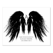 BLACK ANGEL WINGS Monogram Rubberstempel (Afrduk)