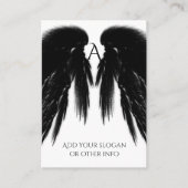 BLACK ANGEL WINGS Monogram Visitekaartje (Voorkant)