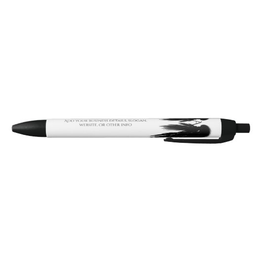 BLACK ANGEL WINGS Monogram Zwarte Inkt Pen (Bodem)