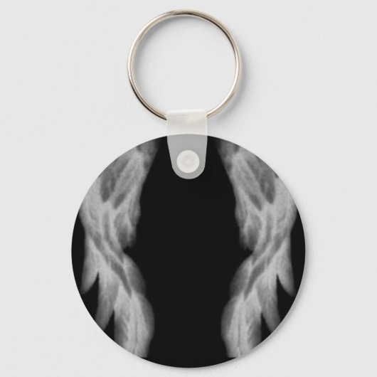 Black Angel Wings Sleutelhanger (Voorkant)