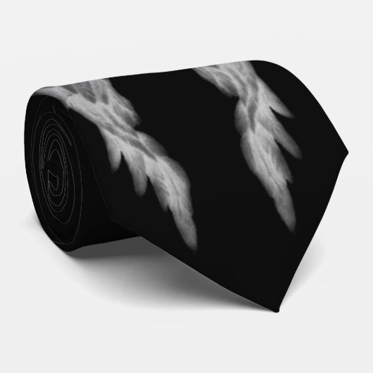Black Angel Wings Stropdas (Opgerold)