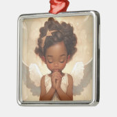 Black Angel's Gebed voor Kerstmis Serenity Metalen Ornament (Links)
