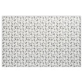 Black Angled Muzieknoten Pattern on White Stof (Fat Quarter)