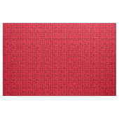Black Angled Muzieknoten Pattern op Red Stof (Yard (91,4 cm))